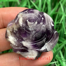 natural Amethyst Quartz rose Skull Hand Carved Crystal Healing 1pc picture