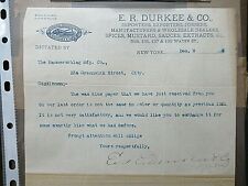 1894 Antique Document, Eugene Durkee Co. NY, Spices, Mustard, Signed, Autograph picture
