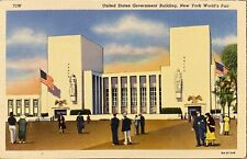 Vtg Postcard 1939 New York World Fair United States Government Building Unposted picture