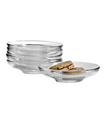 Premium Clear Glass Plate Saucers Set of 6, Safe in Microwave, Great for Serv... picture