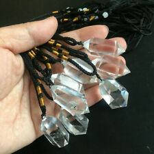 1/ 3PCS Natural Clear Crystal Quartz Point Healing Pendant Reiki Chakra Necklace picture