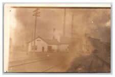 RPPC Railroad Depot station Unidentied trains picture
