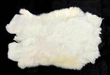 10 REAL NATURAL WHITE GENUINE RABBIT SKIN  hides fur pelt craft rabbits BULK LOT picture