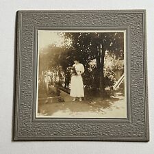 Antique Cabinet Card Photograph Woman American Beauty Roses Hood College picture