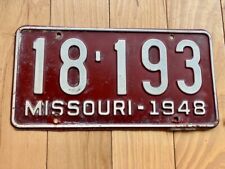 1948 Missouri License Plate picture