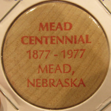 1977 Mead, NE Centennial Wooden Nickel - Token Nebraska Nebr. picture