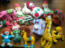 Variety Lot of 15 Vintage Handmade Felt Sequin Ornaments picture