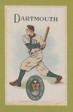 c1910s S22 tobacco silk DARTMOUTH COLLEGE Baseballl Batter  nice picture
