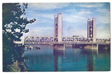 Sacramento California c1950's Tower Vertical Lift Bridge, Sacramento River picture