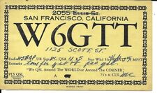 QSL 1933  San Francisco CA    radio card picture