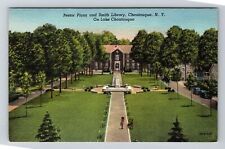 Chautauqua NY-New York, Bestor Plaza, Smith Library, Antique Vintage Postcard picture