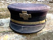 RARE ANTIQUE ENGINE #3 FIRE FIGHTERS HAT WITH BADGE AUSTIN TEXAS (EY) picture