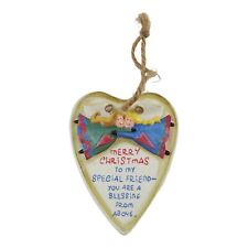 Vintage Heart Shaped Tree Ornament Merry Christmas To My Special Friend picture