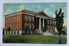 1910 OH Postcard Akron Ohio Buchtel College vintage building university picture
