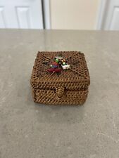 Vintage Small Lombok Island Indonesia hand woven Rattan Basket picture