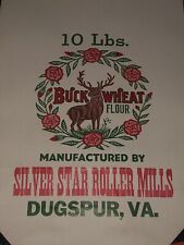 Vintage Silver Star Roller Mills Buckwheat Flour Sack  picture