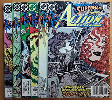 ACTION COMICS #645-650 (1st MAXIMA) George PEREZ / High Grade Lot of 6 (9.0-9.4) picture