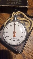 VINTAGE MINERVA STOP WATCH WIND-UP 60 SECONDS 2 BUTTON SWISS MADE picture