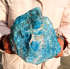 10. 16lb Large Natural Blue Apatite Crystal Gemstone Rough Mineral Specimen picture