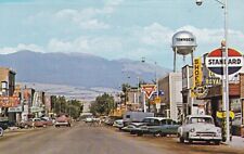 Main Street Townsend Montana Postcard 1950's Standard Gas Sign picture