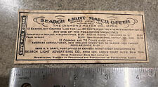 1900’s Diamond Match Co Advertising Search Light Coupon for Magazines picture