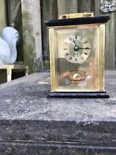 Vintage Lionel Peck London Gold Brass Rapture Carriage Quartz Clock for Repair picture