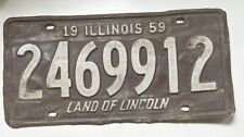 antique Illinois license plate 1959 picture