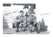 GHQ US ARMY SOLDIERS AND DOG,TOKYO,JAPAN,1948.VTG 4.5