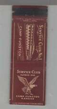 Matchbook Cover - Military Service Club No. 1 Camp Funston, Kansas picture