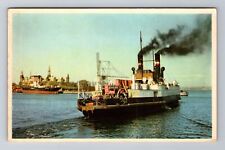 Elsinore-Denmark, Ferry on way to Sweden, Antique Vintage Souvenir Postcard picture