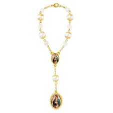 Bulk 12 Pc Crystal Lady of Guadalupe Car Auto Rosary with Gift Bag Perfect fo... picture