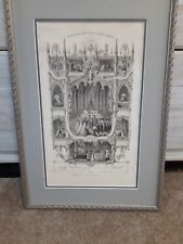 Antique First Communion Paris France Paper FRAMED,MATTED 1910 ST.JOSEPH 22 By 15 picture