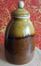Vintage Pottery Brown Drip Glaze 7.5