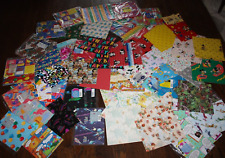 Massive Lot of Vintage Wrapping Paper Sheets 1980s 90s Retro Birthday Gift Wrap picture