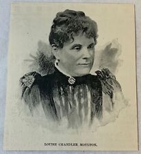 1895 magazine engraving ~ poet LOUISE CHANDLER MOULTON picture