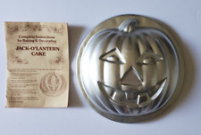 Wilton Pumpkin Halloween Jack O Lantern Cake Pan 503-598 Vtg 1975 Instructions picture