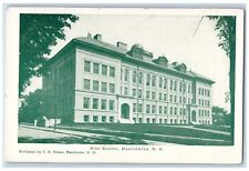 1905 High School Exterior View Manchester New Hampshire NH Vintage Postcard picture