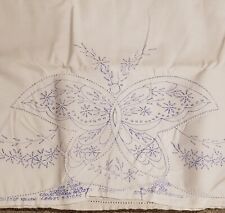2 Vintage Pillowcases Stamped for Embroidery Butterflies Perm Press LOT 888 picture