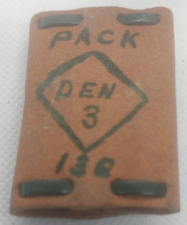 BSA Pack 138  Den 3   leather neckerchief slide picture