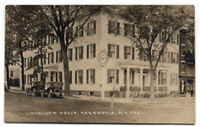 NY ~ RPPC Antique Autos at Lincklaen House CAZENOVIA New York c1920's Postcard picture