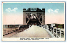 c1930's Le Pont De Quebec North Side Entrance Quebec Canada Postcard picture