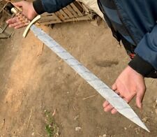 Custom Handmade Damascus Steel Blade Viking Sword - Hunting Sword Camping picture