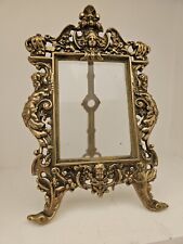 Antique Ornate Brass Frame Easel picture