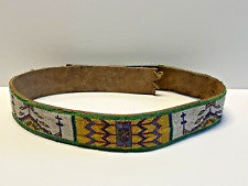 Original Native American Indian Beaded Belt; 42