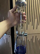 CLASE AZUL Plata Empty Tequila Bottle Clear w/ Blue - SILVER BELL TOP picture