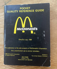 McDonalds Pocket 1988 Quality Reference Guide #12461 picture