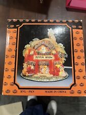 Pumpkin Hollow Porcelain Lighted Halloween House Ghosts Mice Cottage picture