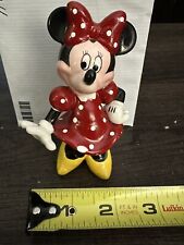 Vintage Disney Minnie Mouse Ceramic Figures 4 Inch Tall Malaysia Small Chip picture