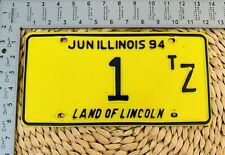 1994 Illinois License Plate 1 TZ Low Number ALPCA Garage Decor Ford Dodge Chevy picture