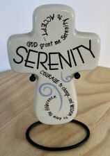 Cross With Serenity Prayer Sections With Small Stand. Beautiful Reminder picture
